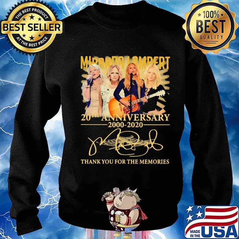 Miranda lambert 20th anniversary 2000 2020 thank for the memories signatures s Sweater