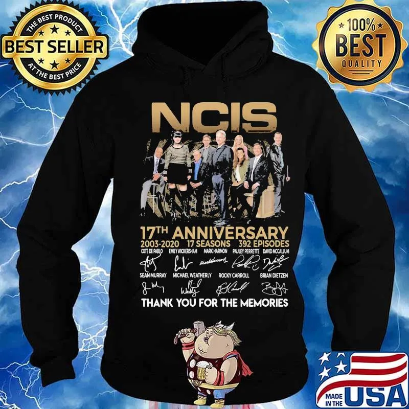 Ncis 17th anniversary 2003 2020 17 seasons 392 episodes thank for the memories signatures s Hoodie