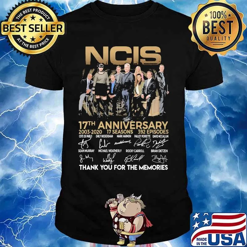 Ncis 17th anniversary 2003 2020 17 seasons 392 episodes thank for the memories signatures shirt