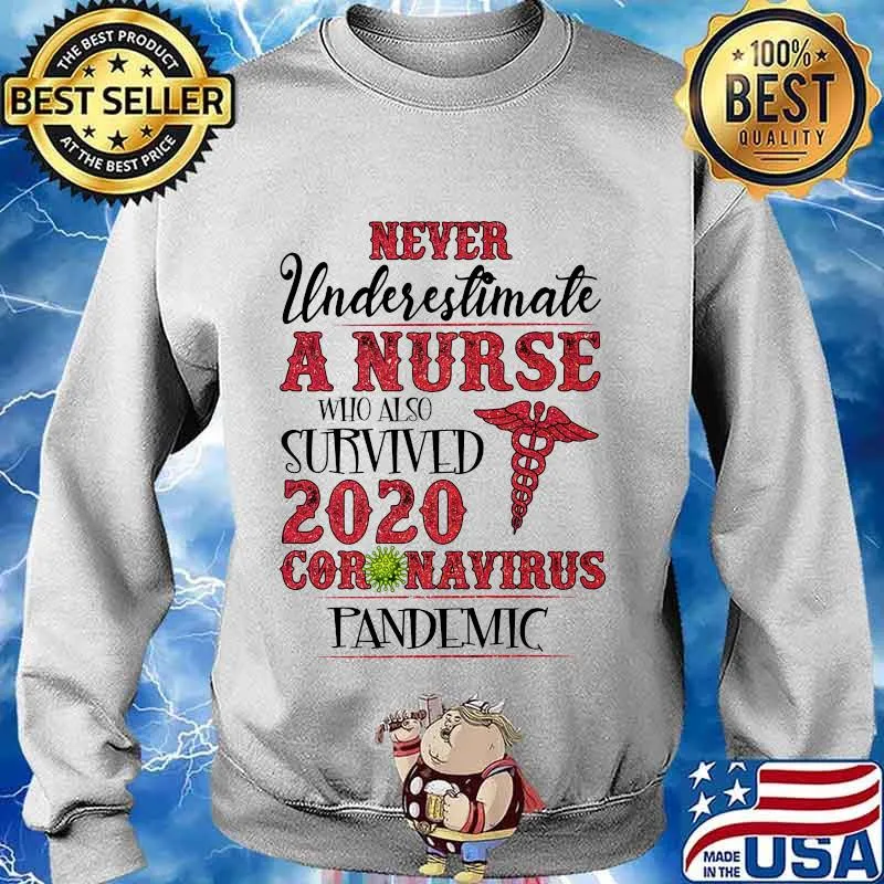 Never underestimate a nurse who also survived 2020 coronavirus pandemic s Sweater