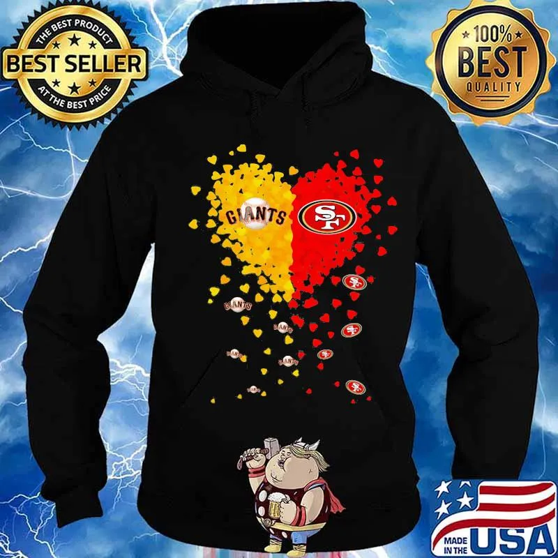 New york giants san francisco 49ers hearts s Hoodie