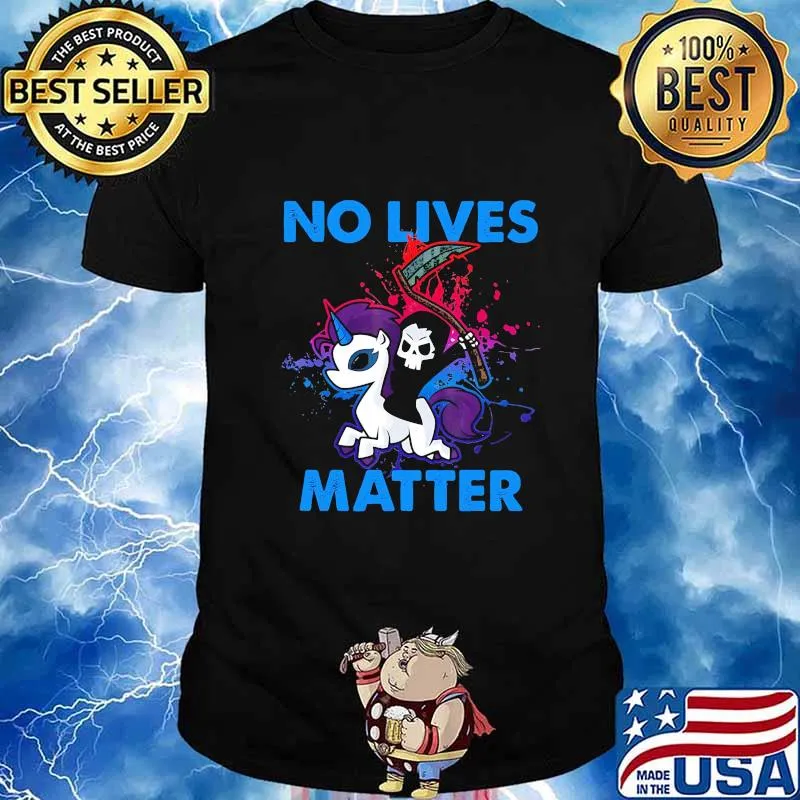 No Lives Matter Skeleton Riding Unicorn Shirt