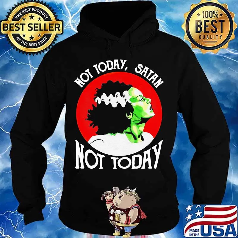 Not today satan not today moon blood woman halloween s Hoodie