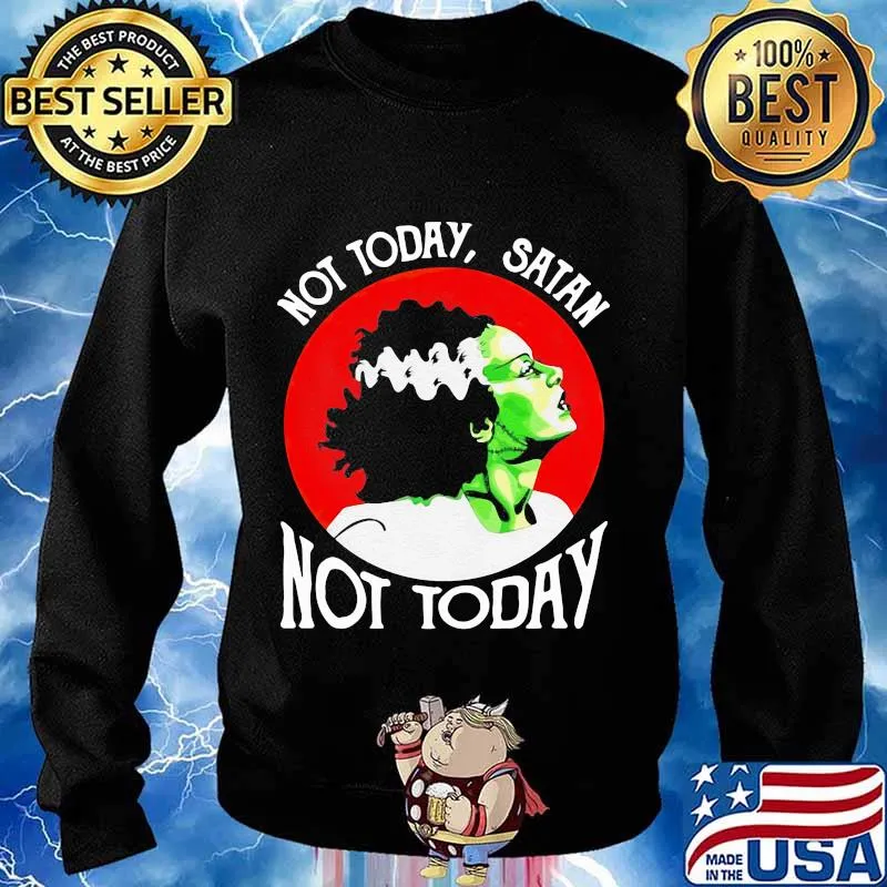 Not today satan not today moon blood woman halloween s Sweater