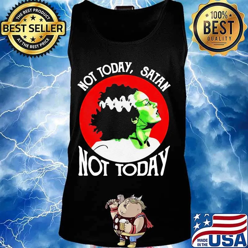 Not today satan not today moon blood woman halloween s Tank top