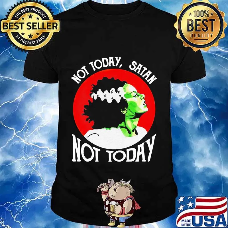 Not today satan not today moon blood woman halloween shirt