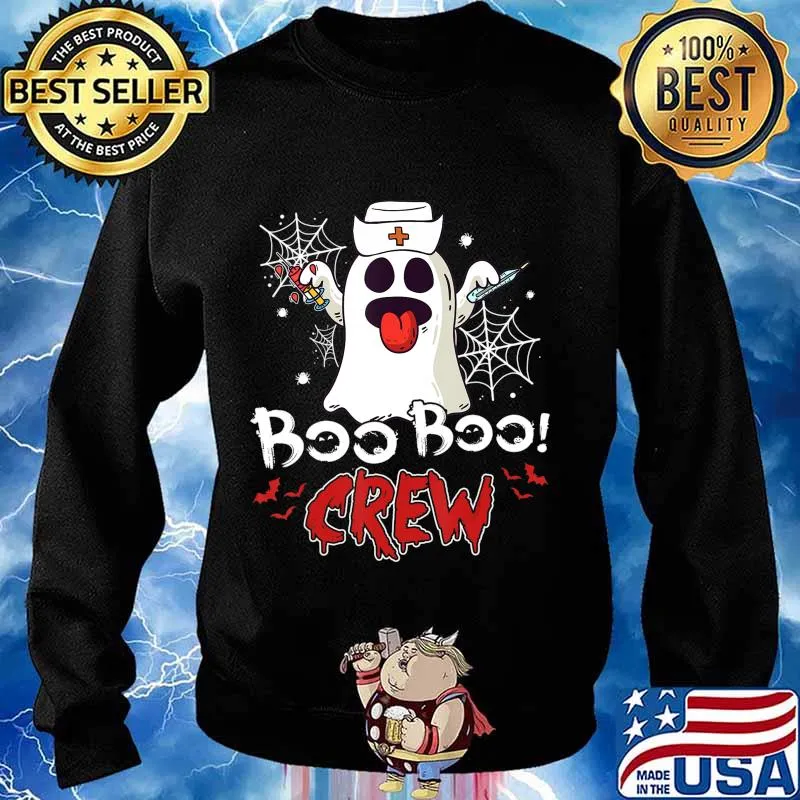 Nurse Boo Boo Crew Funny Ghost Nurse Costume Halloween T-Shirt Sweater