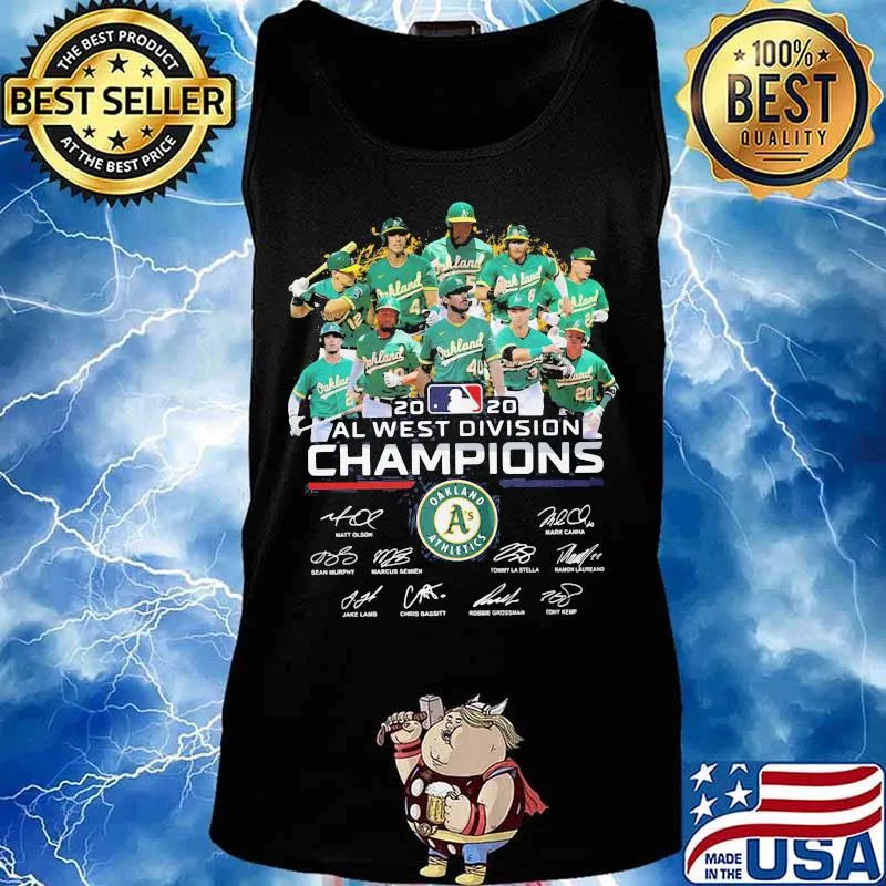Oakland athletics 2020 al west division champions players signatures s Tank top
