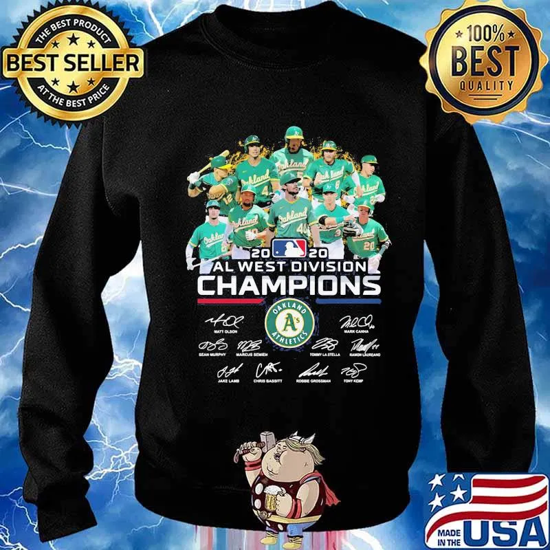 Oakland athletics 2020 al west division champions signatures s Sweater