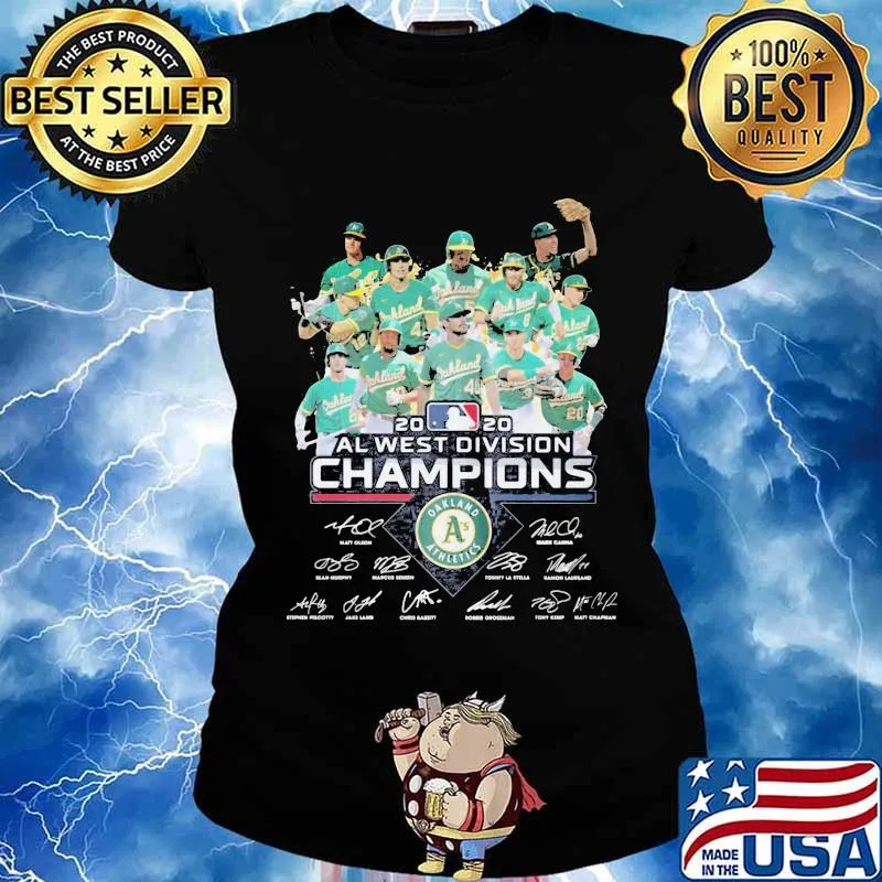 Oakland athletics al west division champions 2020 signatures s Ladies tee