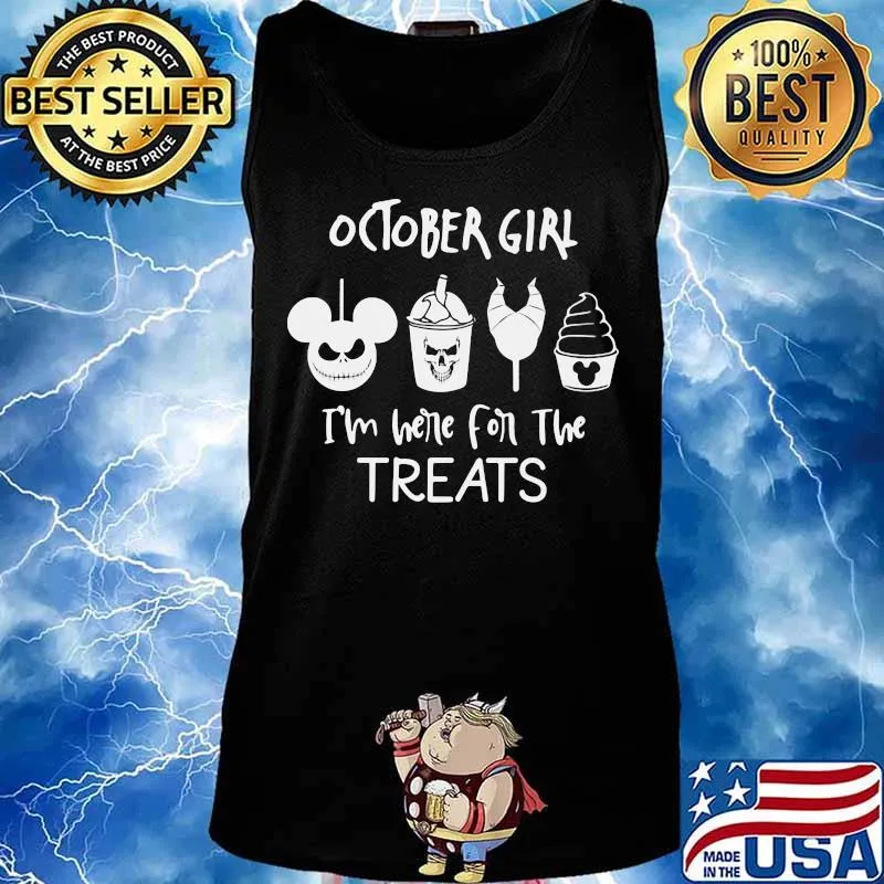 October girl i'm here for the treats halloween s Tank top
