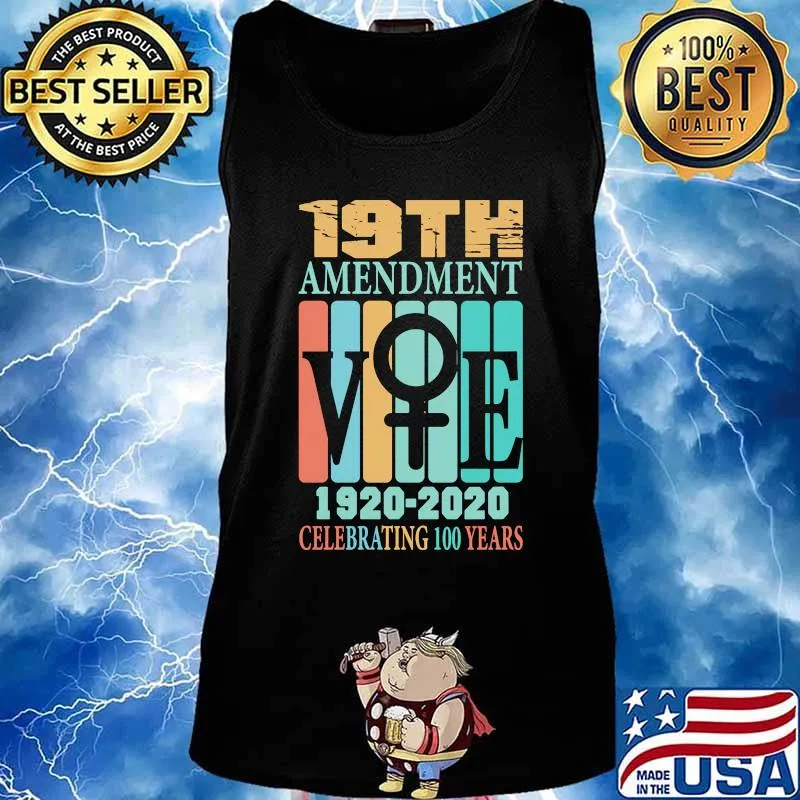 Official 19th Amendment Vote 1920-2020 Celebrating 100 Years Shirt Tank top