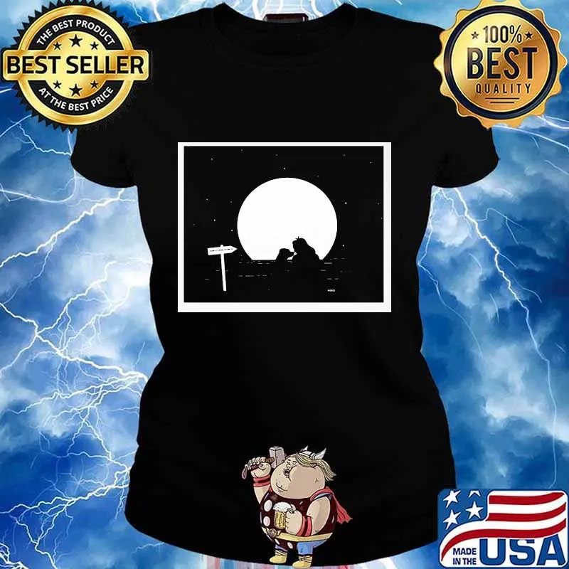 Official aro moon dog woman halloween s Ladies tee