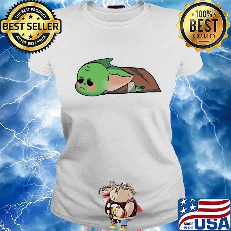 Official baby cartoon tired art s Ladies tee