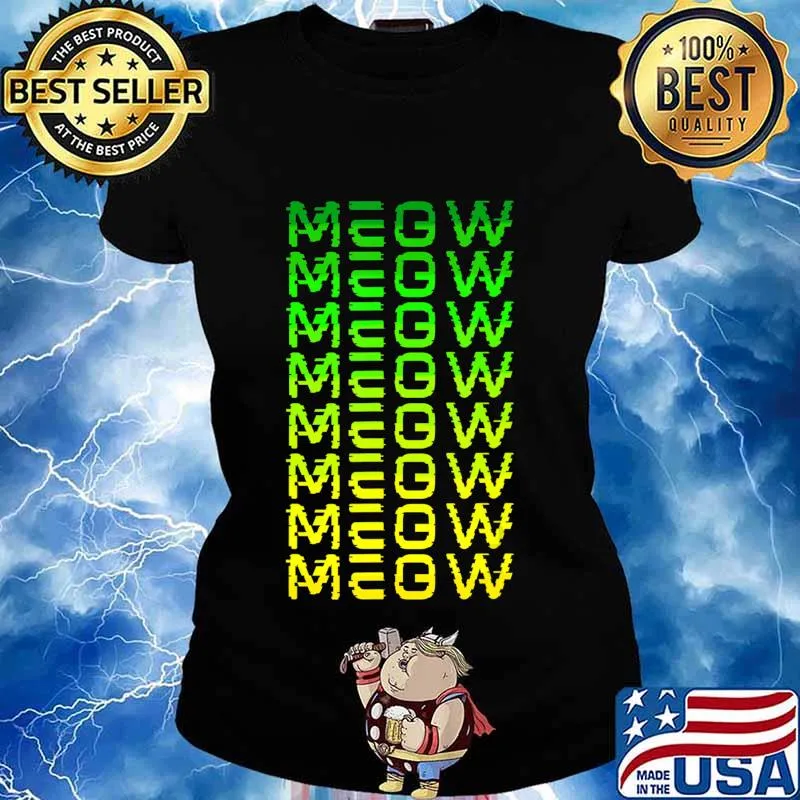 Official Cat meow Sounds T-Shirt Ladies tee