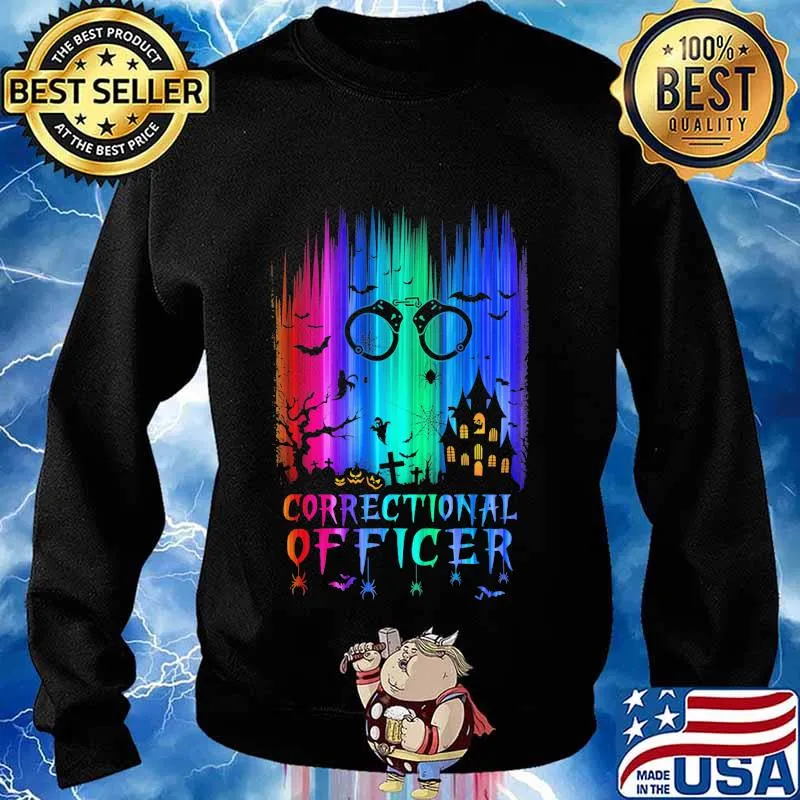 Official correctional officer colors bats pumpkin halloween s Sweater