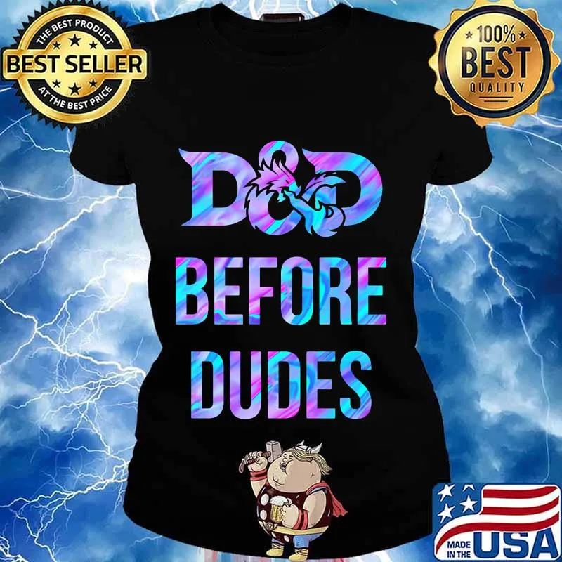 Official d&d before dudes hologram s Ladies tee