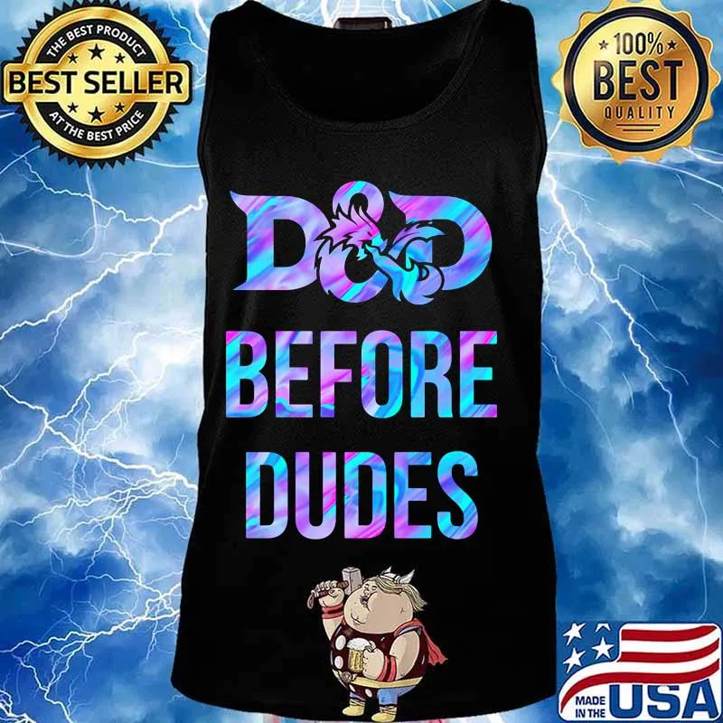 Official d&d before dudes hologram s Tank top