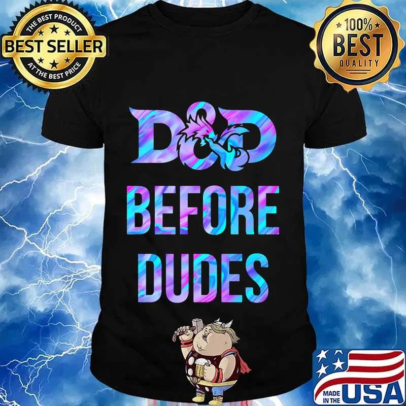 Official d&d before dudes hologram shirt