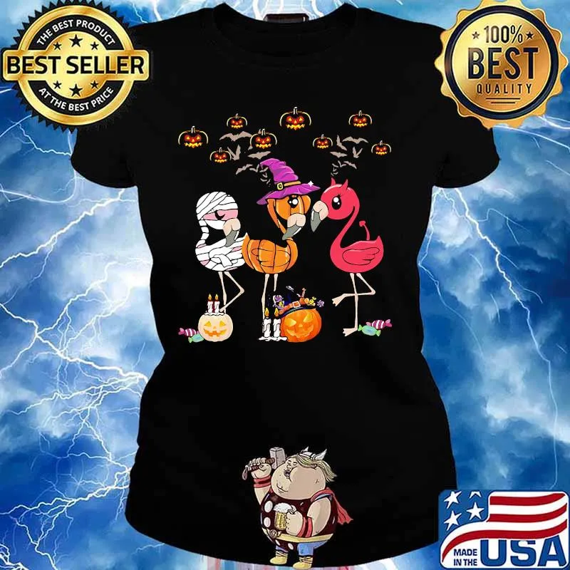 Official Flamingo Halloween s Ladies tee