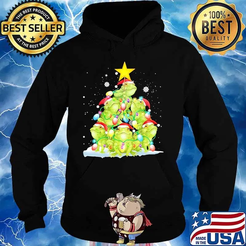 Official Frog Christmas Pine Tree s Hoodie