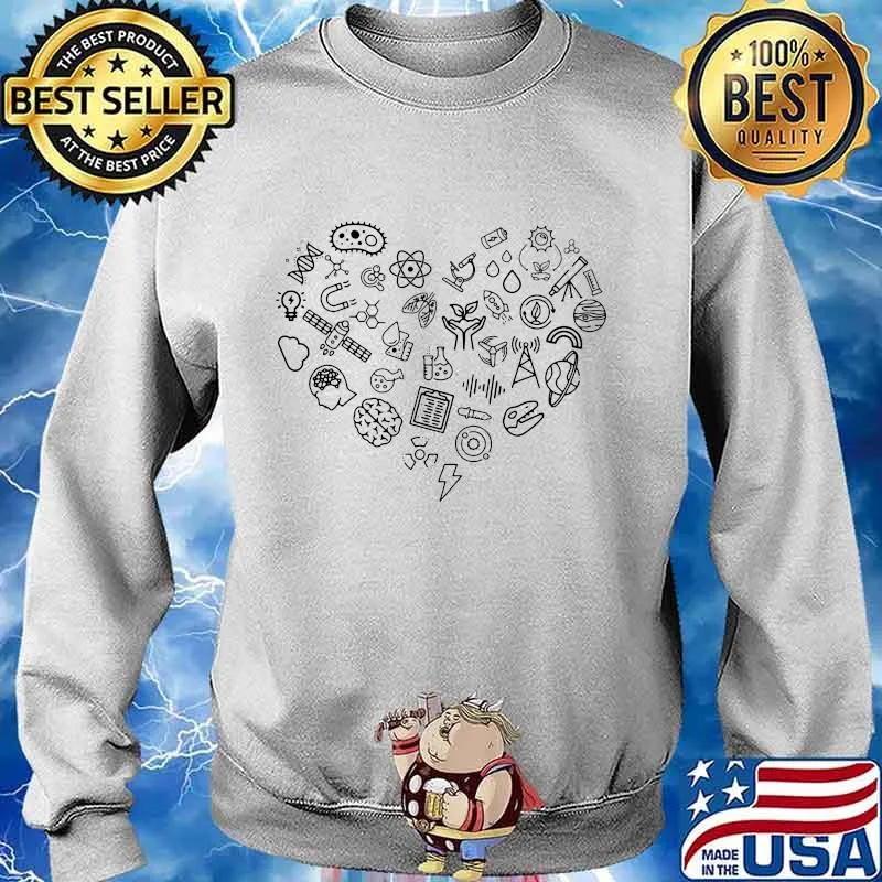 Official love chemistry geography biology sticker funny s Sweater
