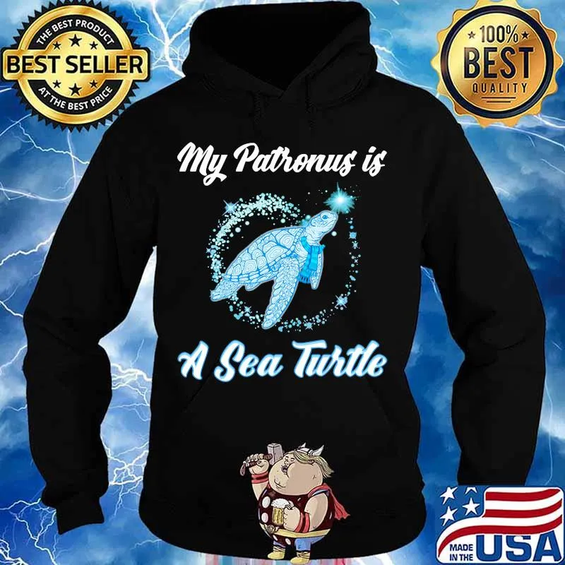 Official my patronus is a sea turtle bling quote s Hoodie