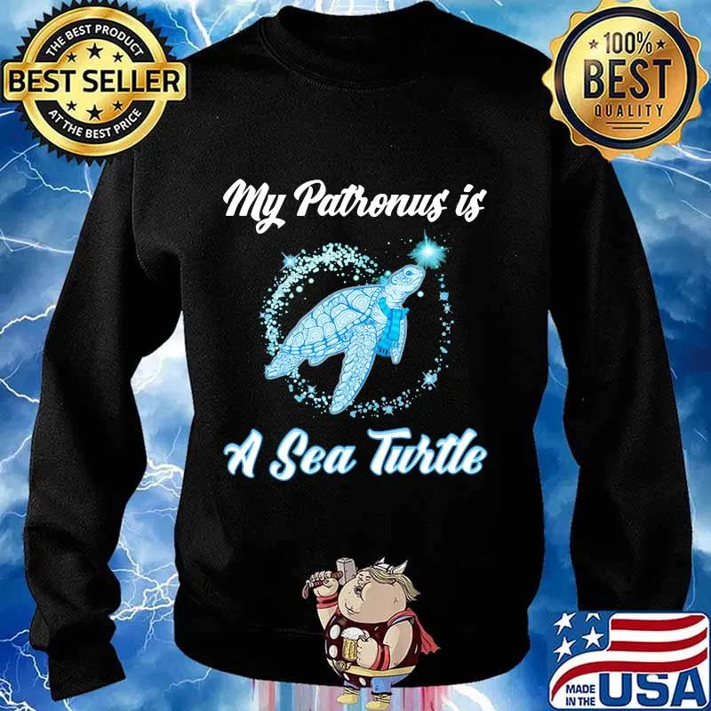 Official my patronus is a sea turtle bling quote s Sweater