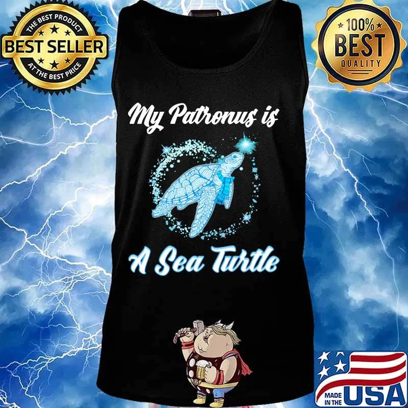 Official my patronus is a sea turtle bling quote s Tank top