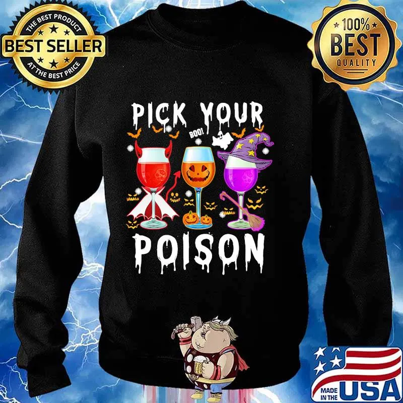 Official pick your boo poison wine halloween s Sweater