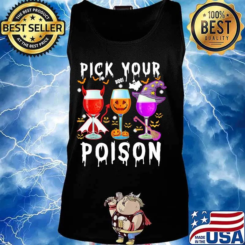 Official pick your boo poison wine halloween s Tank top