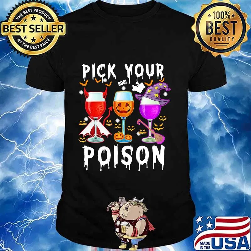 Official pick your boo poison wine halloween shirt