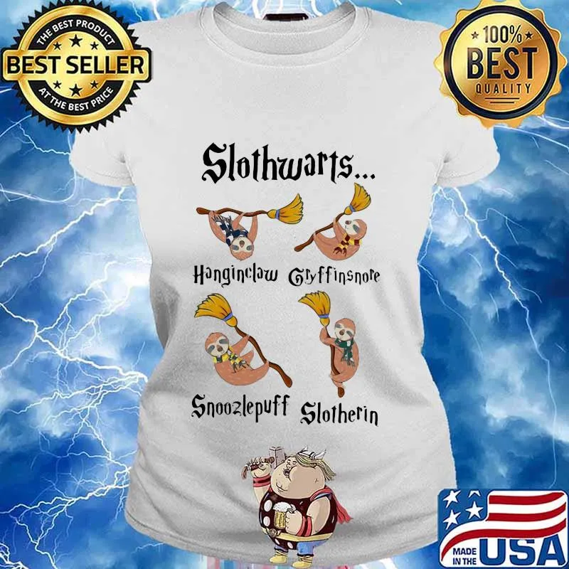 Official slothwarts snoozlepuff slotherin glyffinsnote s Ladies tee
