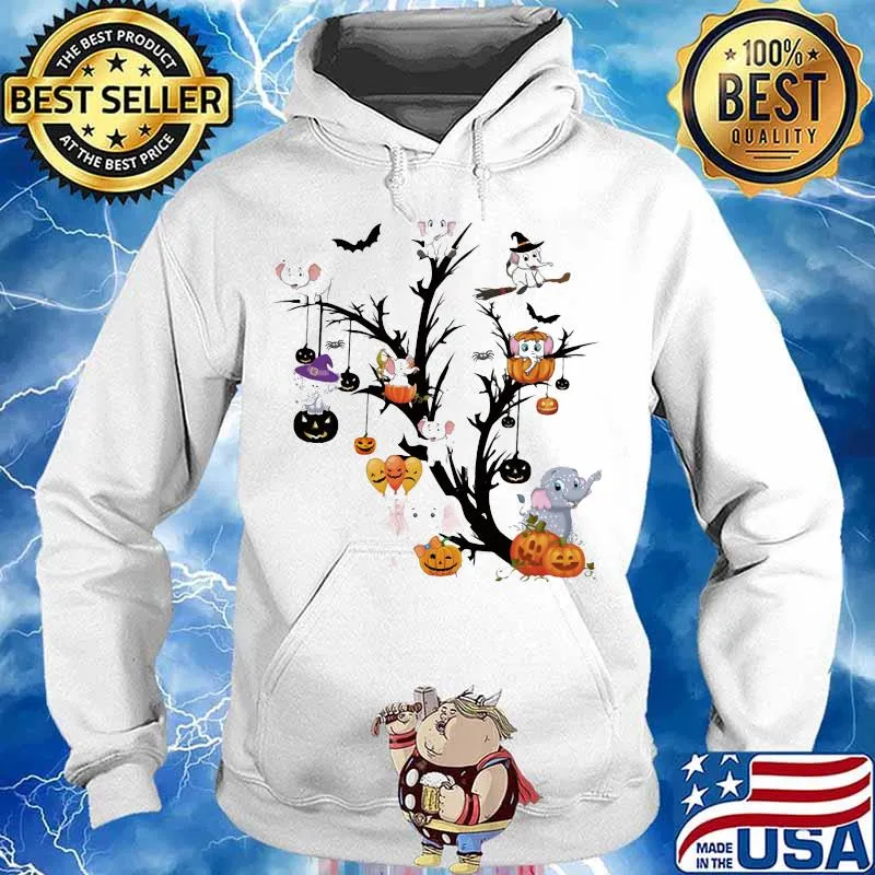 Official sticker funny pumpkin elephant halloween s Hoodie
