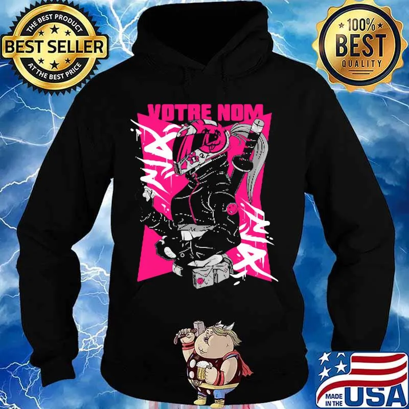 Official votre nom pink color warrior woman s Hoodie