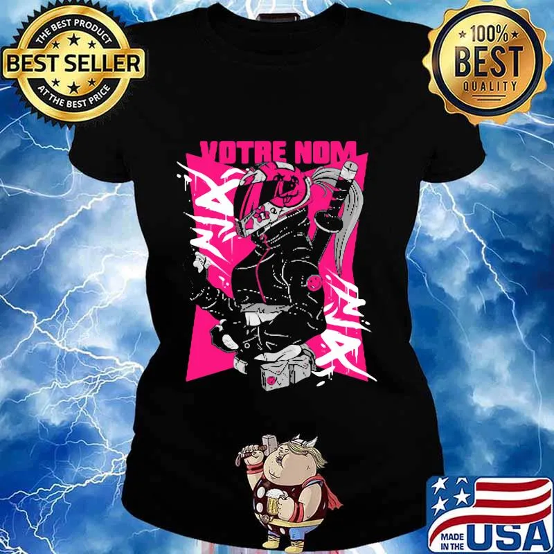 Official votre nom pink color warrior woman s Ladies tee