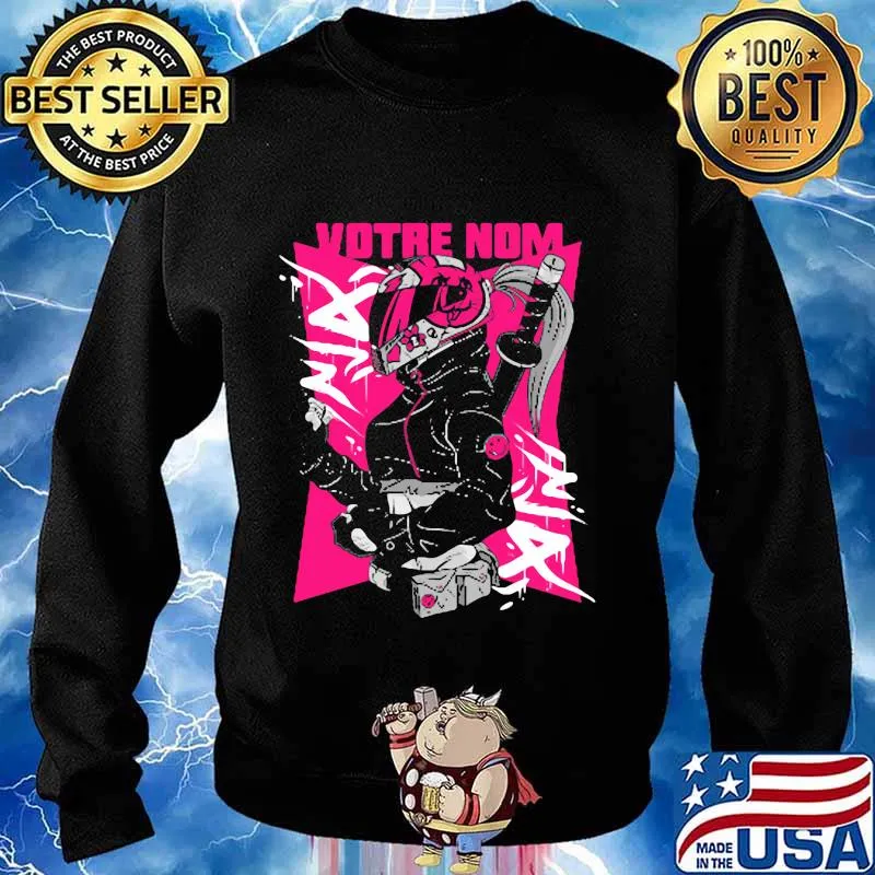 Official votre nom pink color warrior woman s Sweater