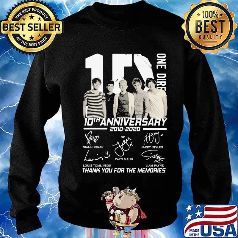 One direction 10th anniversary 2010 2020 thank for the memories signatures s Sweater