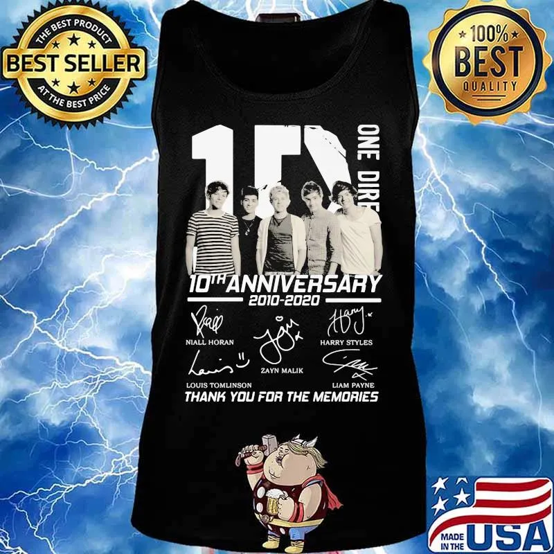 One direction 10th anniversary 2010 2020 thank for the memories signatures s Tank top