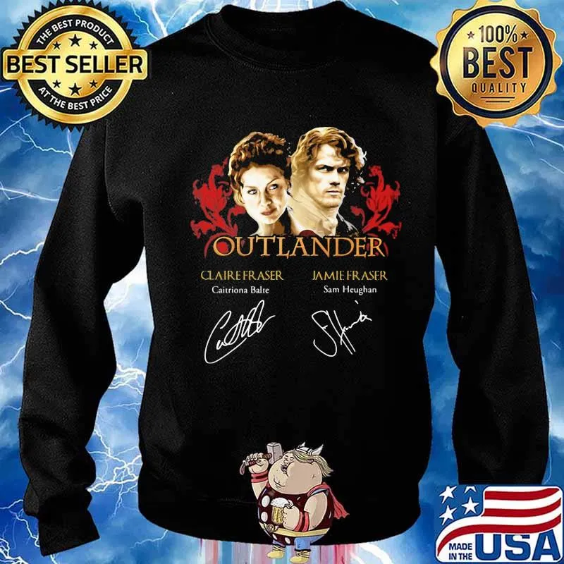 Outlander claire fraser caitriona note jamie fraser sam heughan signatures s Sweater