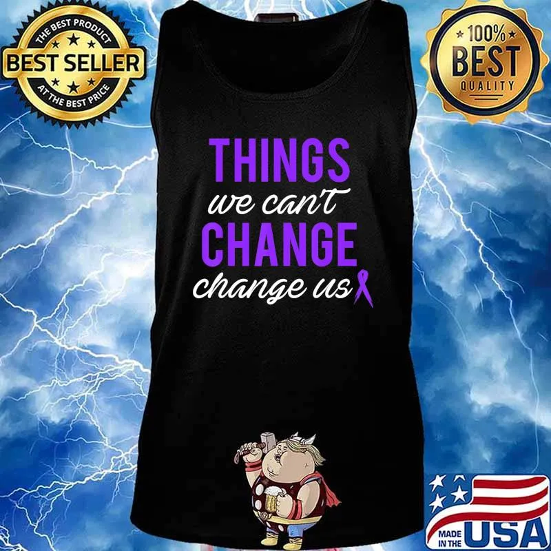 Pancreatic Cancer Support Design Gift With Cancer Ribbon T-Shirt Tank top