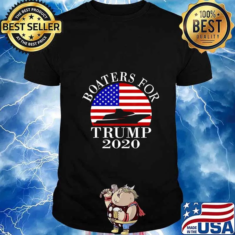 Patriotic Boaters For Trump 2020 US Flag T-Shirt