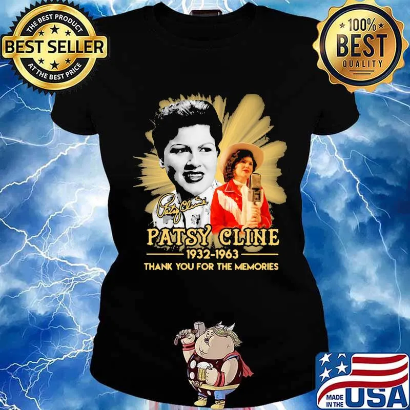 Patsy cline 1932 1963 thank for the memories signature s Ladies tee