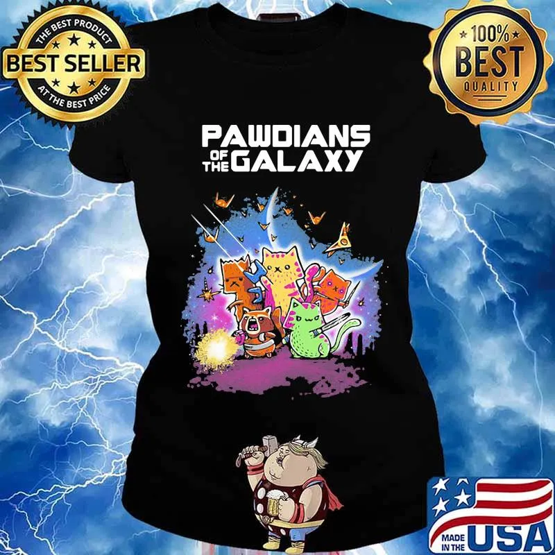 Pawdians of the galaxy cats s Ladies tee