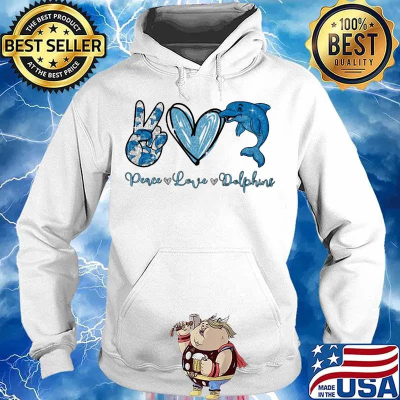 Peace love dolphins heart s Hoodie