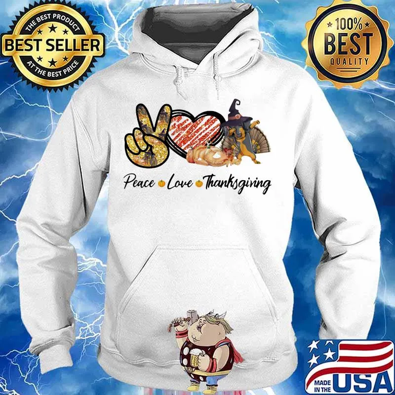 Peace love thanksgiving dachshund s Hoodie