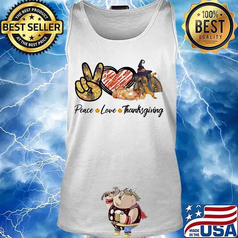Peace love thanksgiving dachshund s Tank top