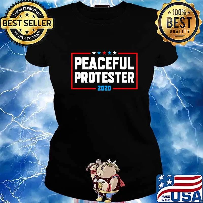 Peaceful Protester 2020 Trump Rally T-Shirt Ladies tee