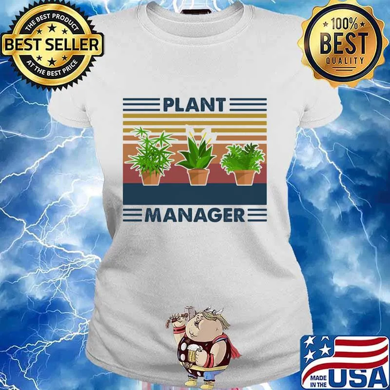 Plant manager vintage retro s Ladies tee
