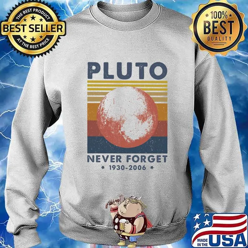 Pluto never for get 1930 2006 stars line vintage retro s Sweater